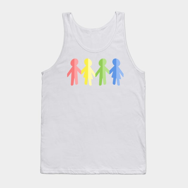 Paper People Or Doll Chain Tank Top by THP Creative